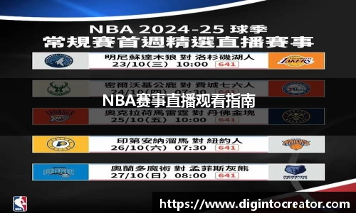 NBA赛事直播观看指南